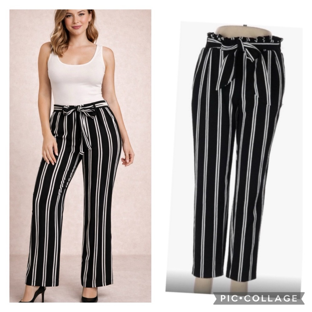 NWOT Striped Black and White Women's Pants